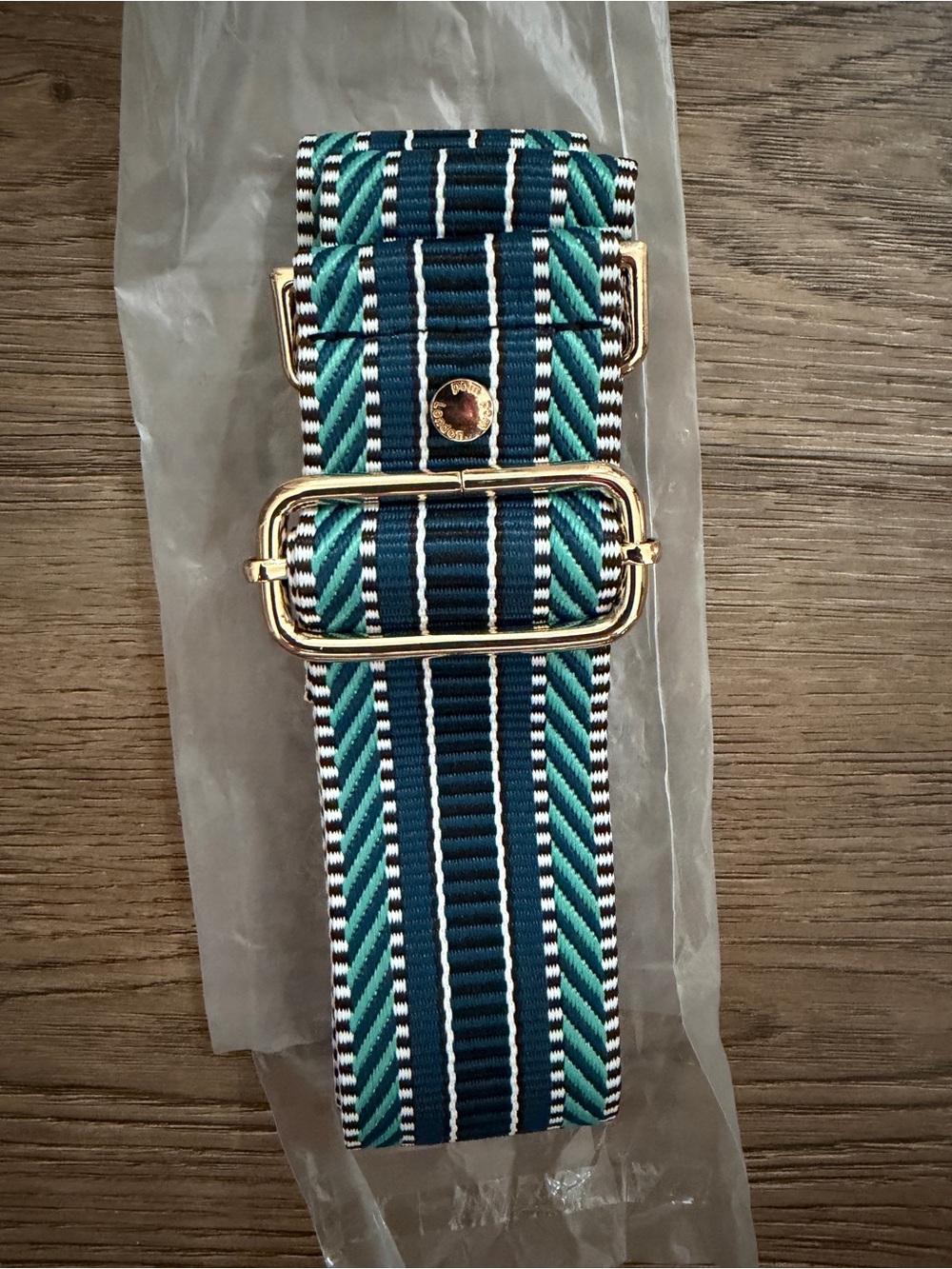 Pom Pom London blue mix purse strap